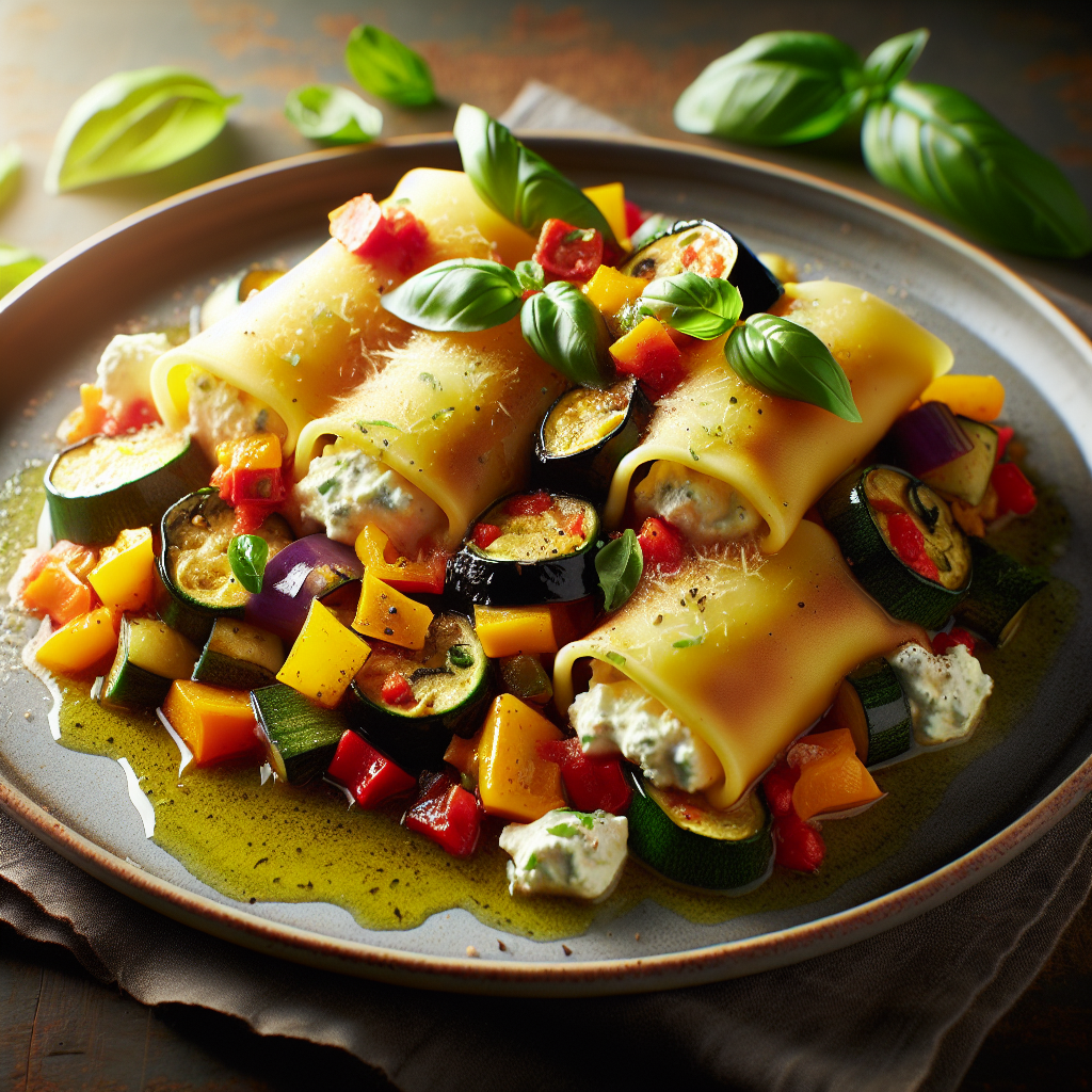 Image de Cannellonis à la ratatouille et au fromage ricotta