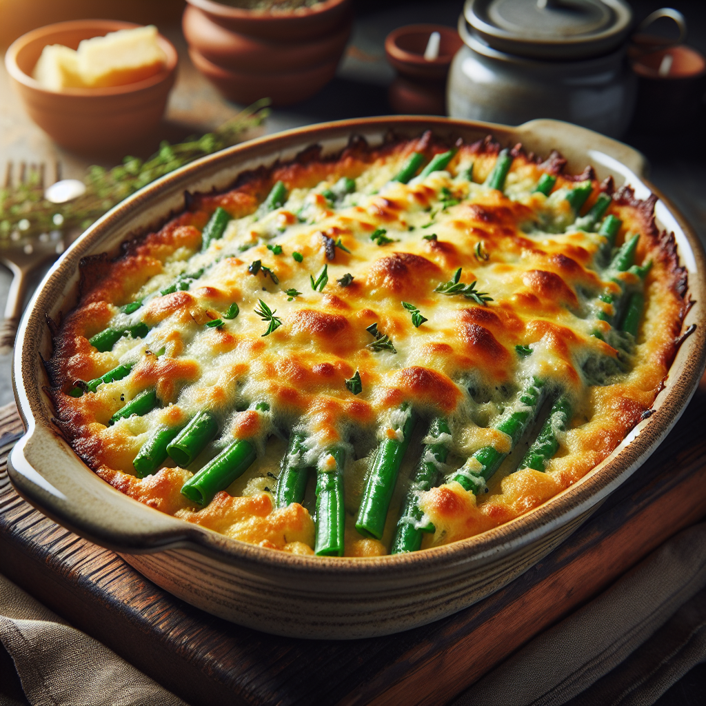 Image de Casserole de haricots verts au parmesan