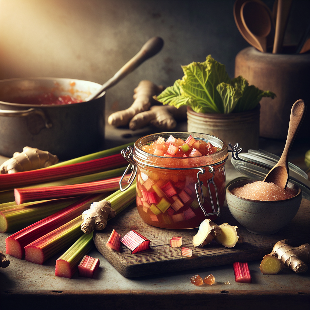 Image de Confiture de rhubarbe et gingembre