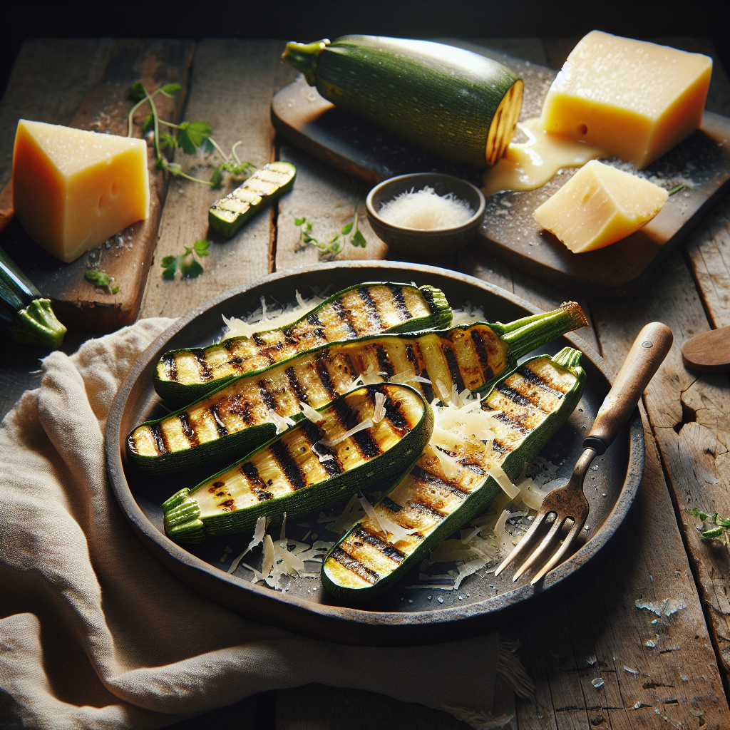 Image de Courgettes grillées au parmesan