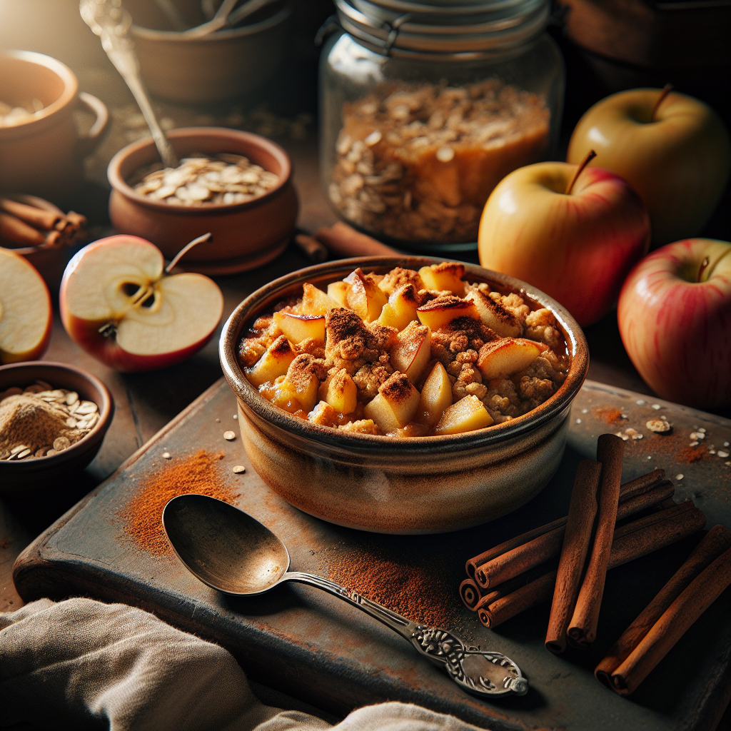 Image de Crumble de pommes golden à la cannelle