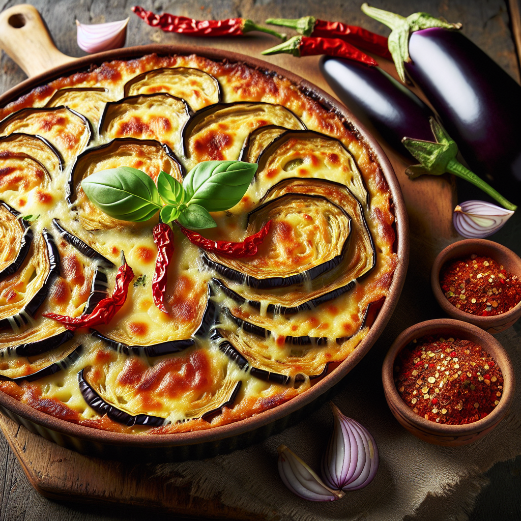 Image de Gratin d'aubergines au piment d'Espelette