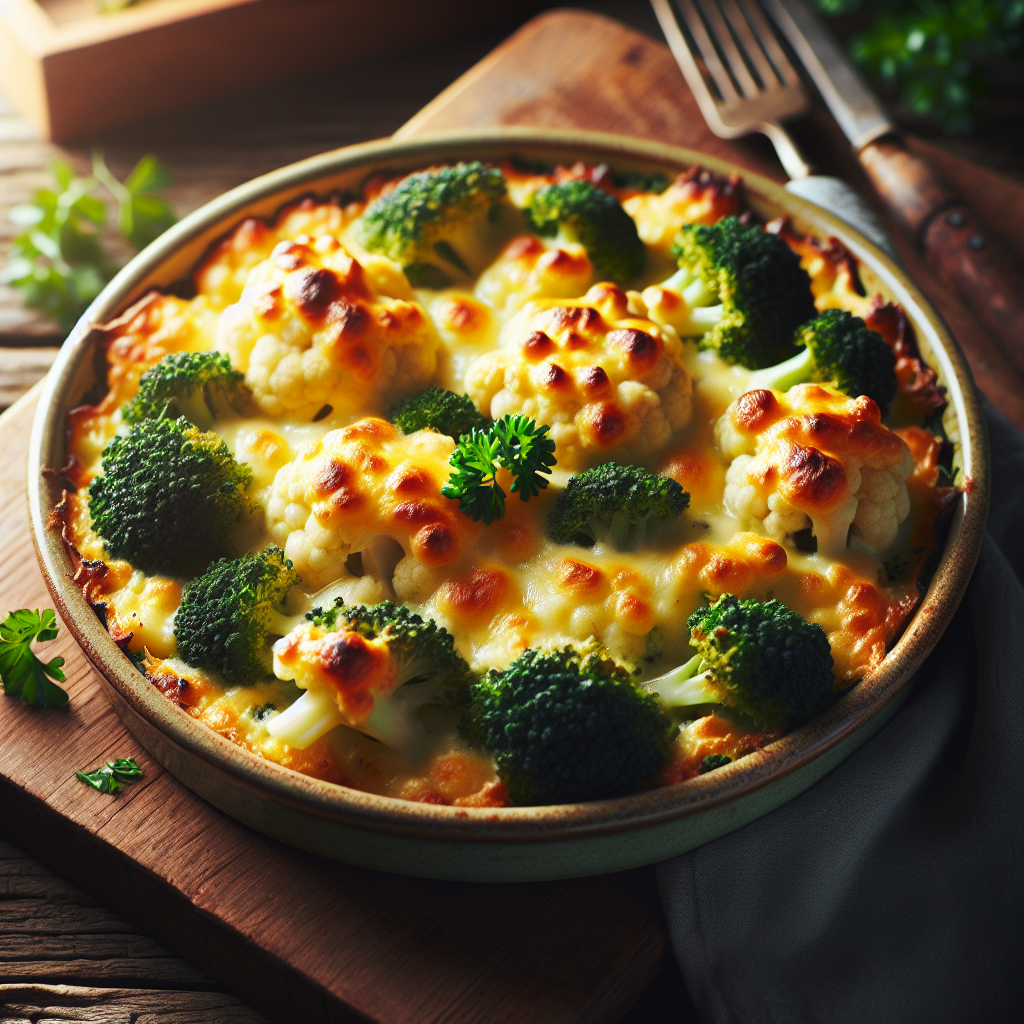 Image de Gratin de brocoli et chou-fleur