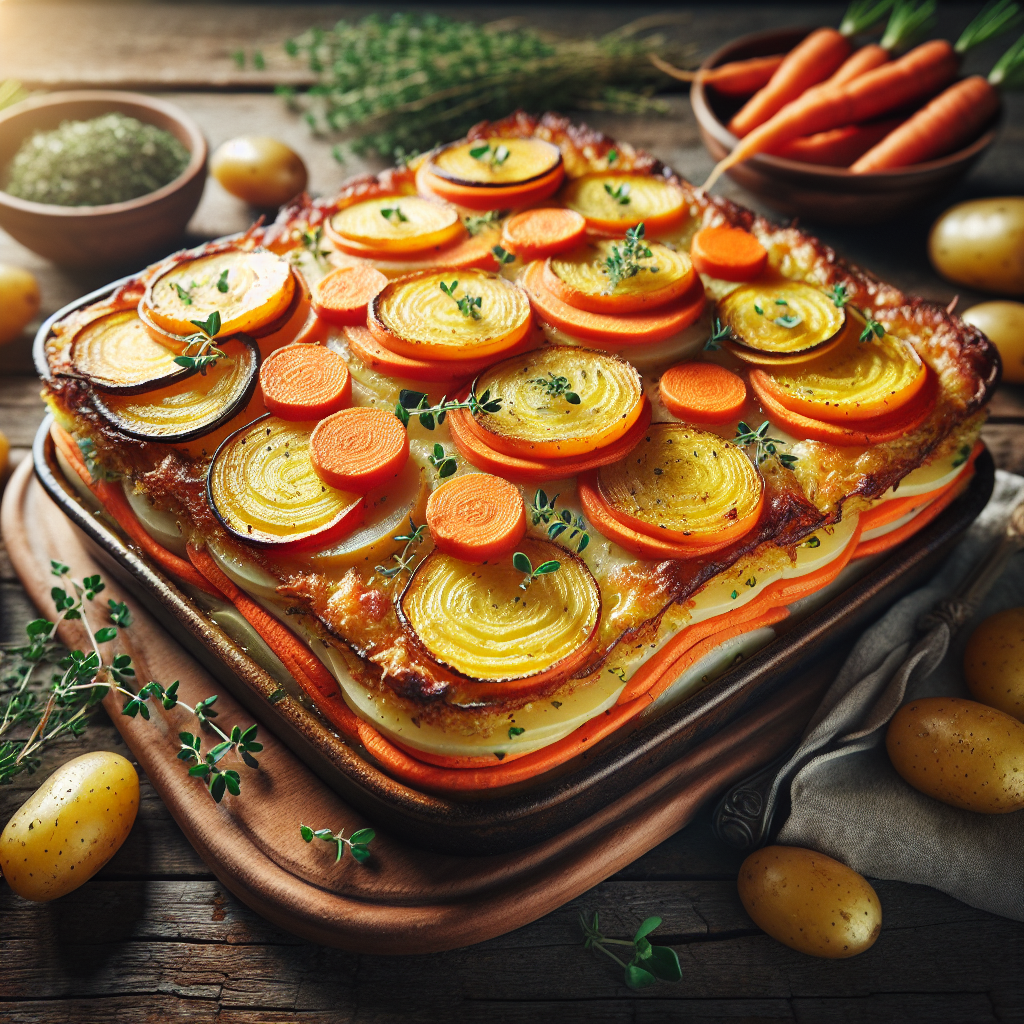 Image de Gratin de carottes râpées bio et pommes de terre