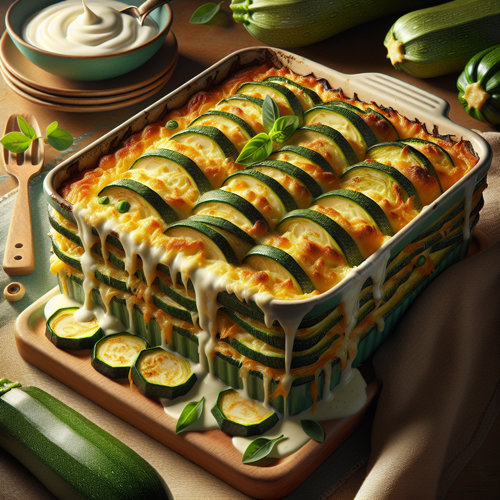 Image de Gratin de courgettes à la crème