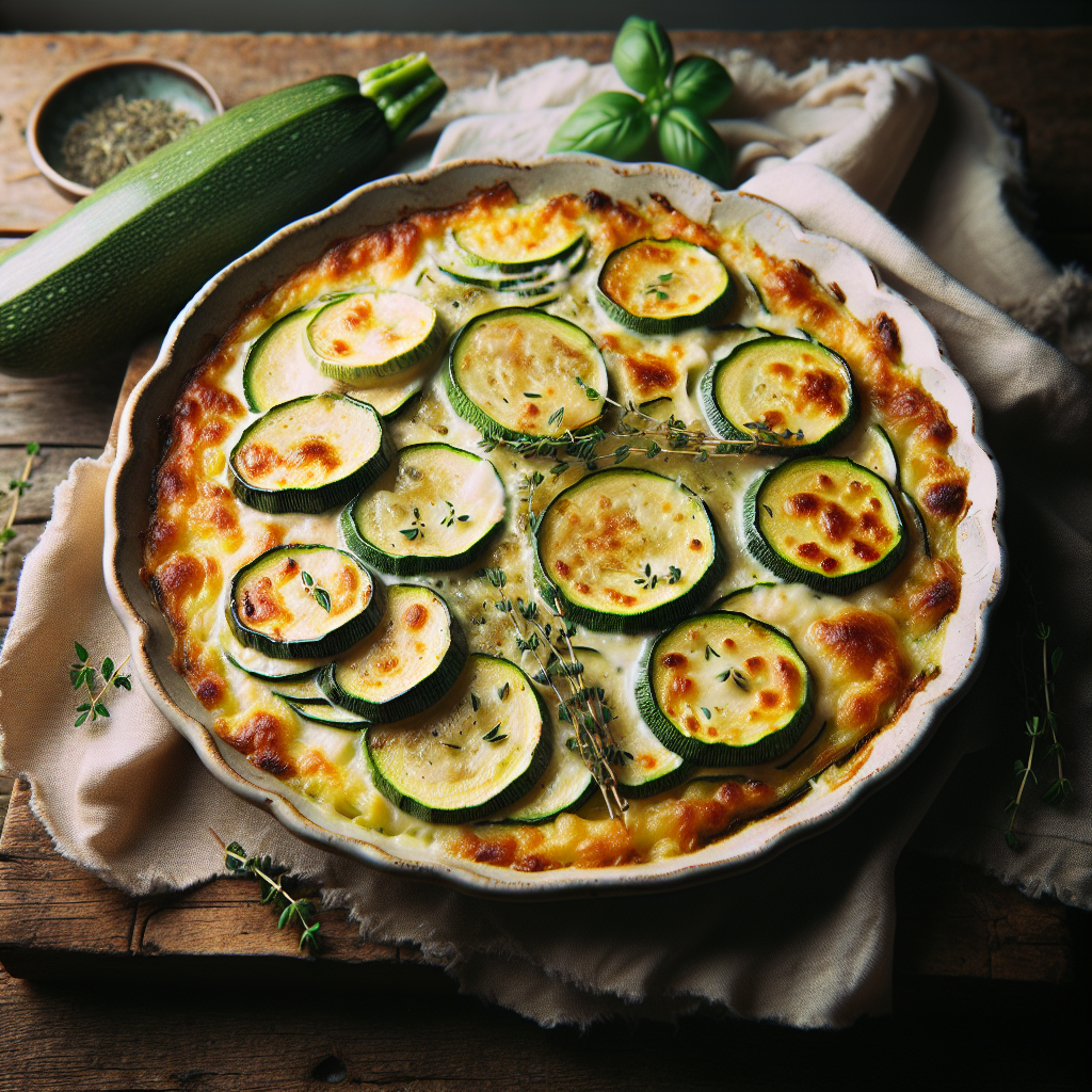 Image de Gratin de courgettes bio à la provençale