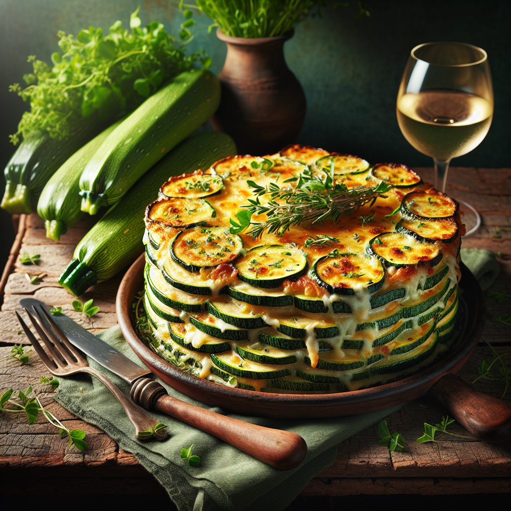 Image de Gratin de courgettes provençales avec fromage