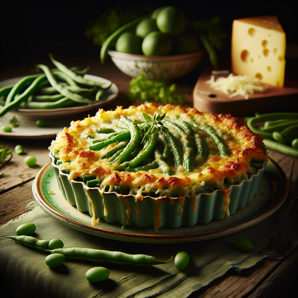 Image de Gratin de haricots verts bio au fromage