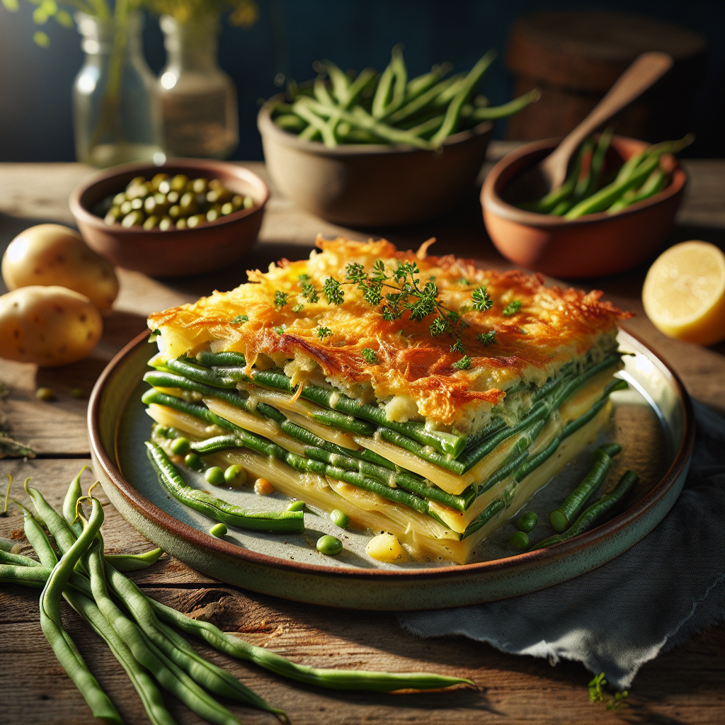 Image de Gratin de haricots verts bio et pommes de terre