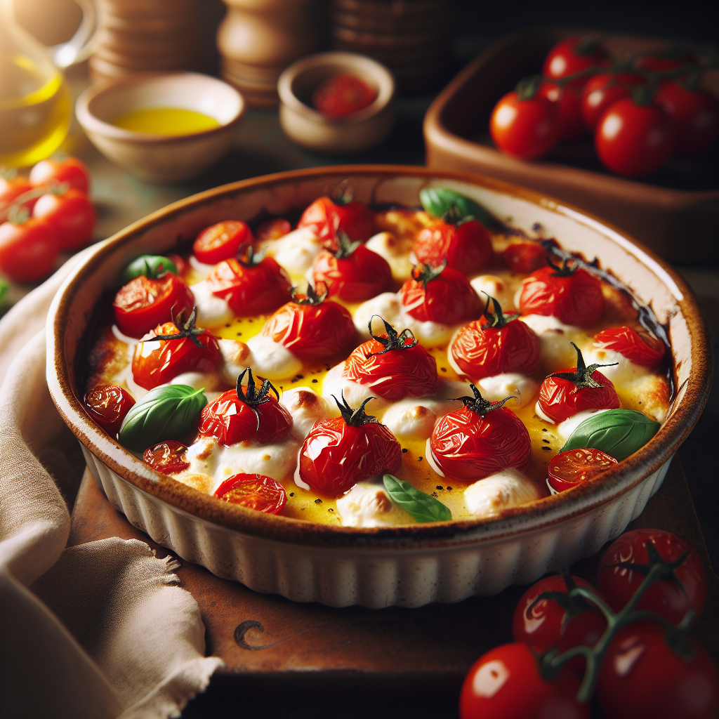 Image de Gratin de tomates cerises et fromage de chèvre