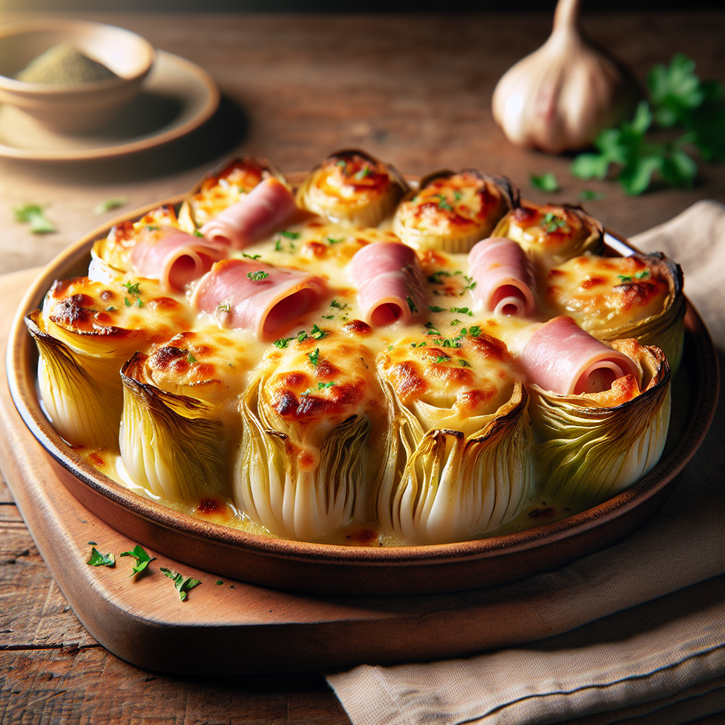 Image de Gratin d'endives au jambon et fromage