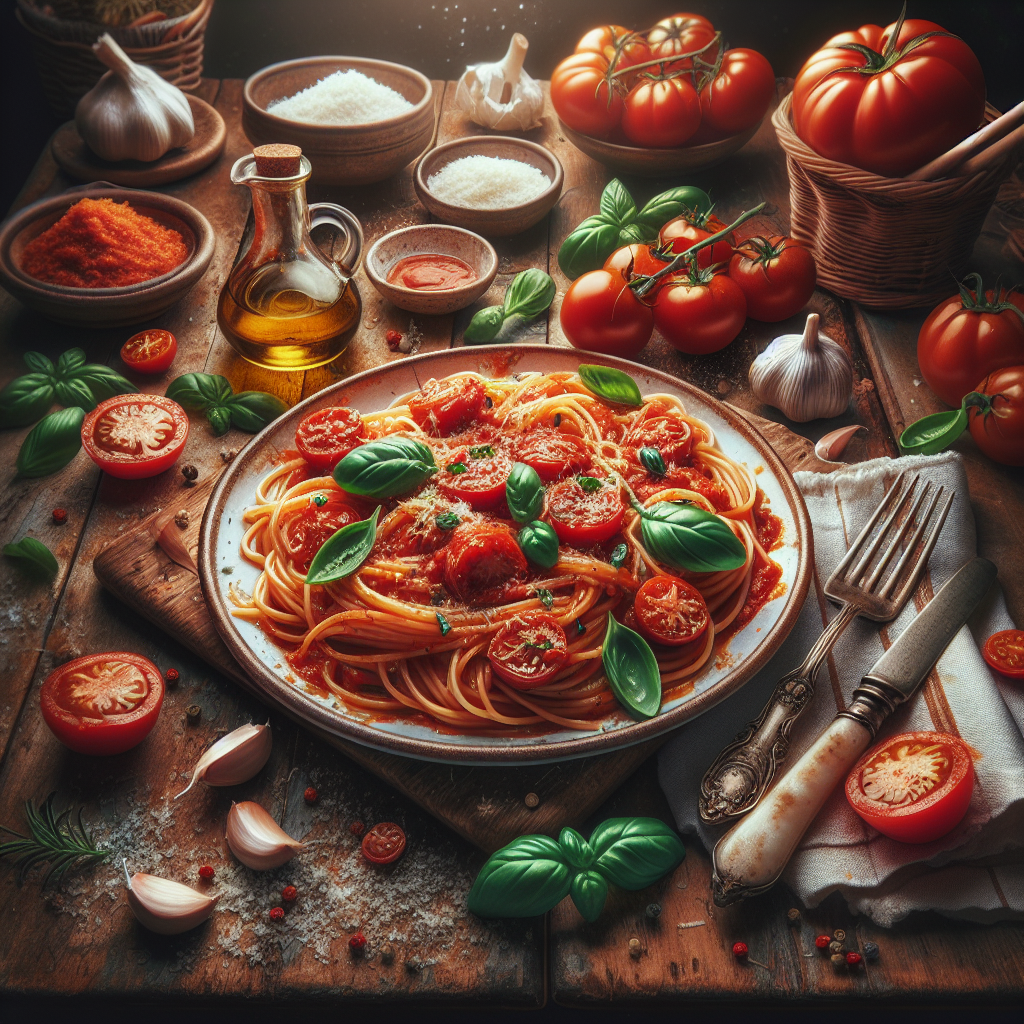 Image de Pasta aux tomates pelées bio