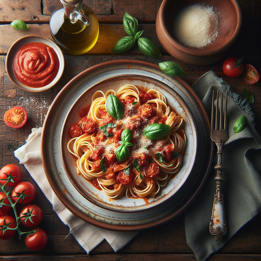 Image de Pâtes à la sauce tomate cuisinée