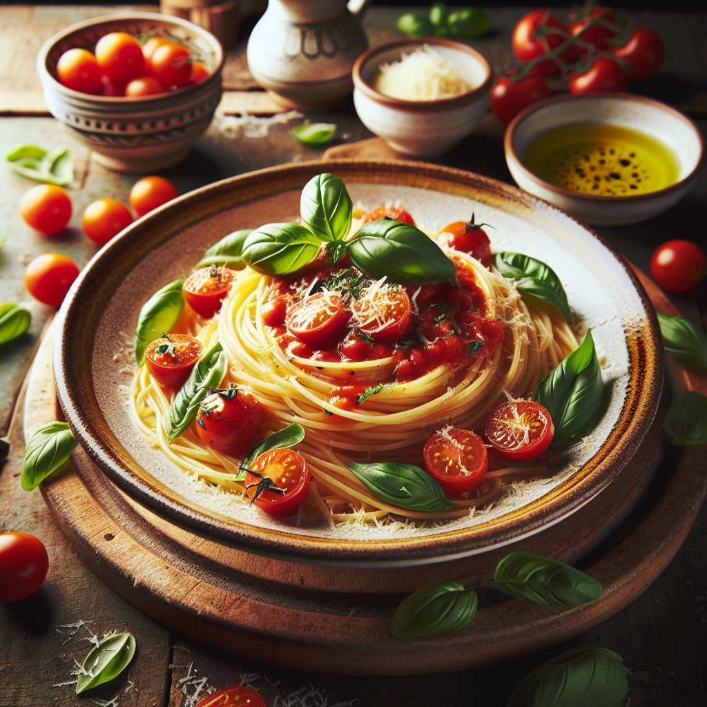 Image de Pâtes au coulis de tomates