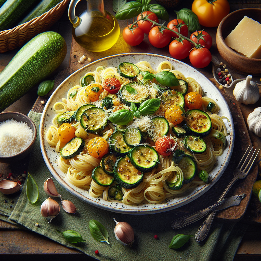 Image de Pâtes aux courgettes à la provençale