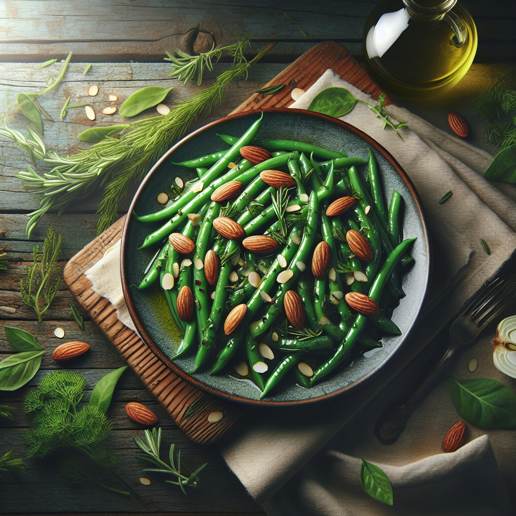 Image de Poêlée de haricots verts aux amandes