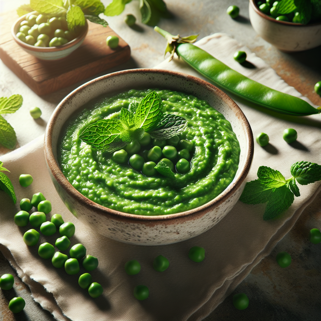 Image de Purée de petits pois à la menthe fraîche