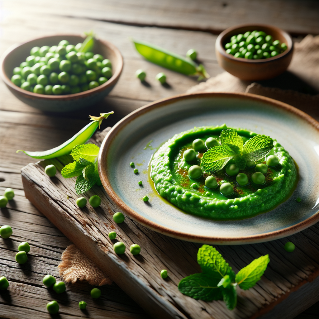 Image de Purée de petits pois et menthe fraîche