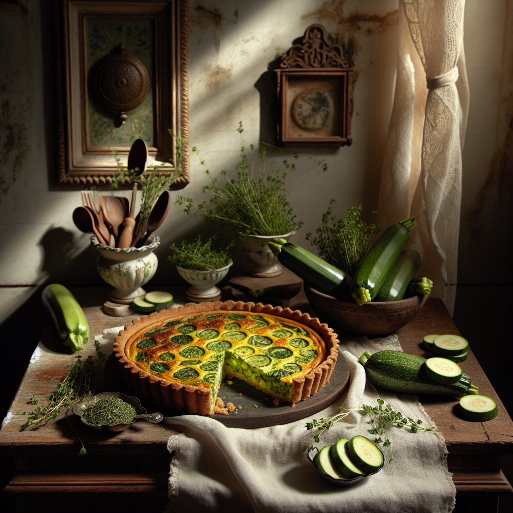 Image de Quiche aux courgettes à la provençale