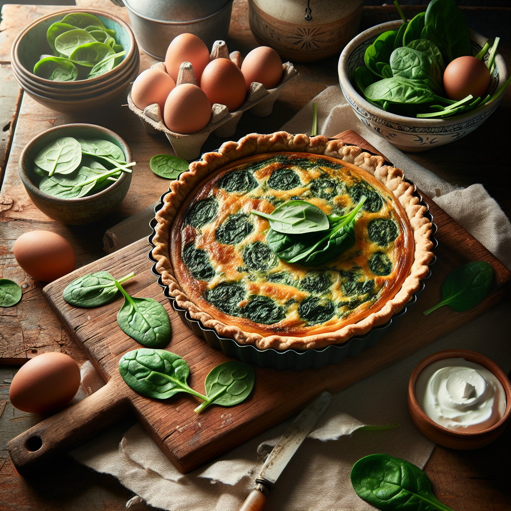 Image de Quiche aux épinards en branches