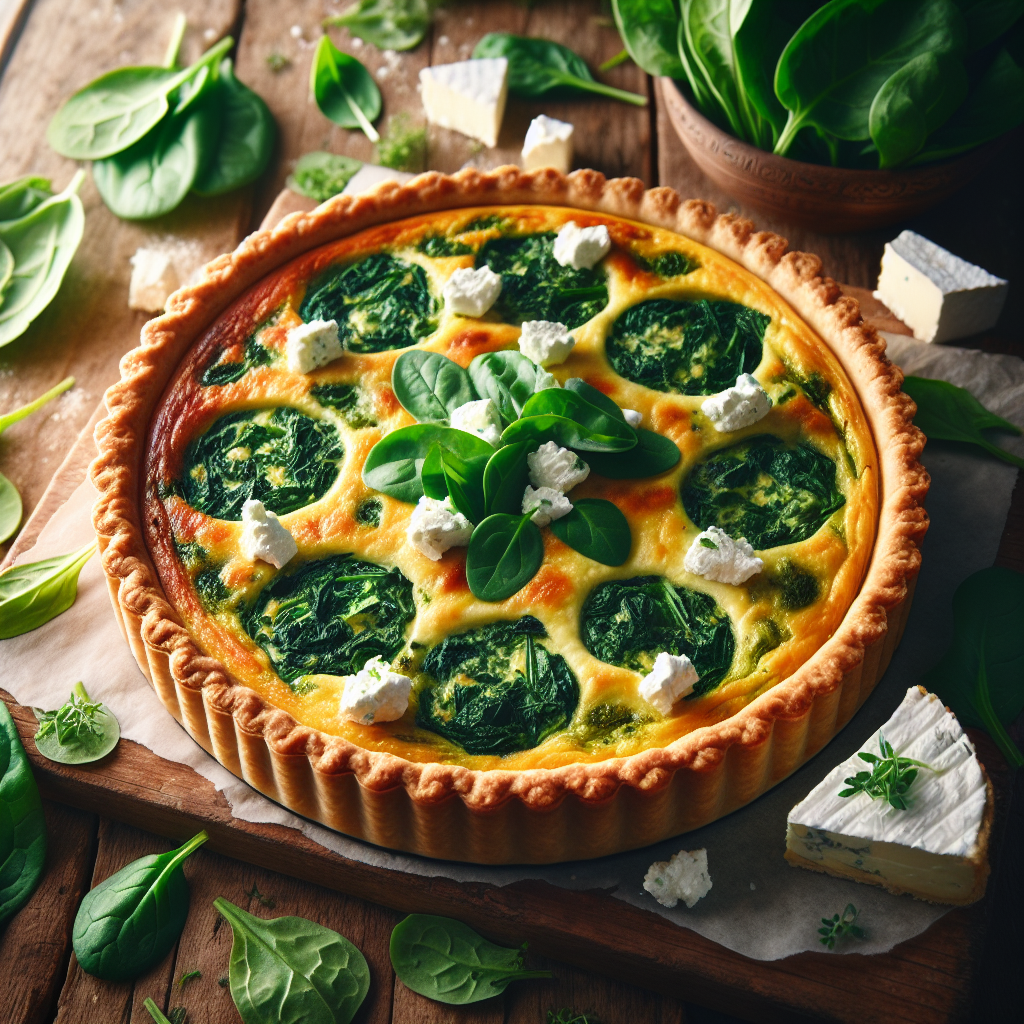 Image de Quiche aux épinards et chèvre