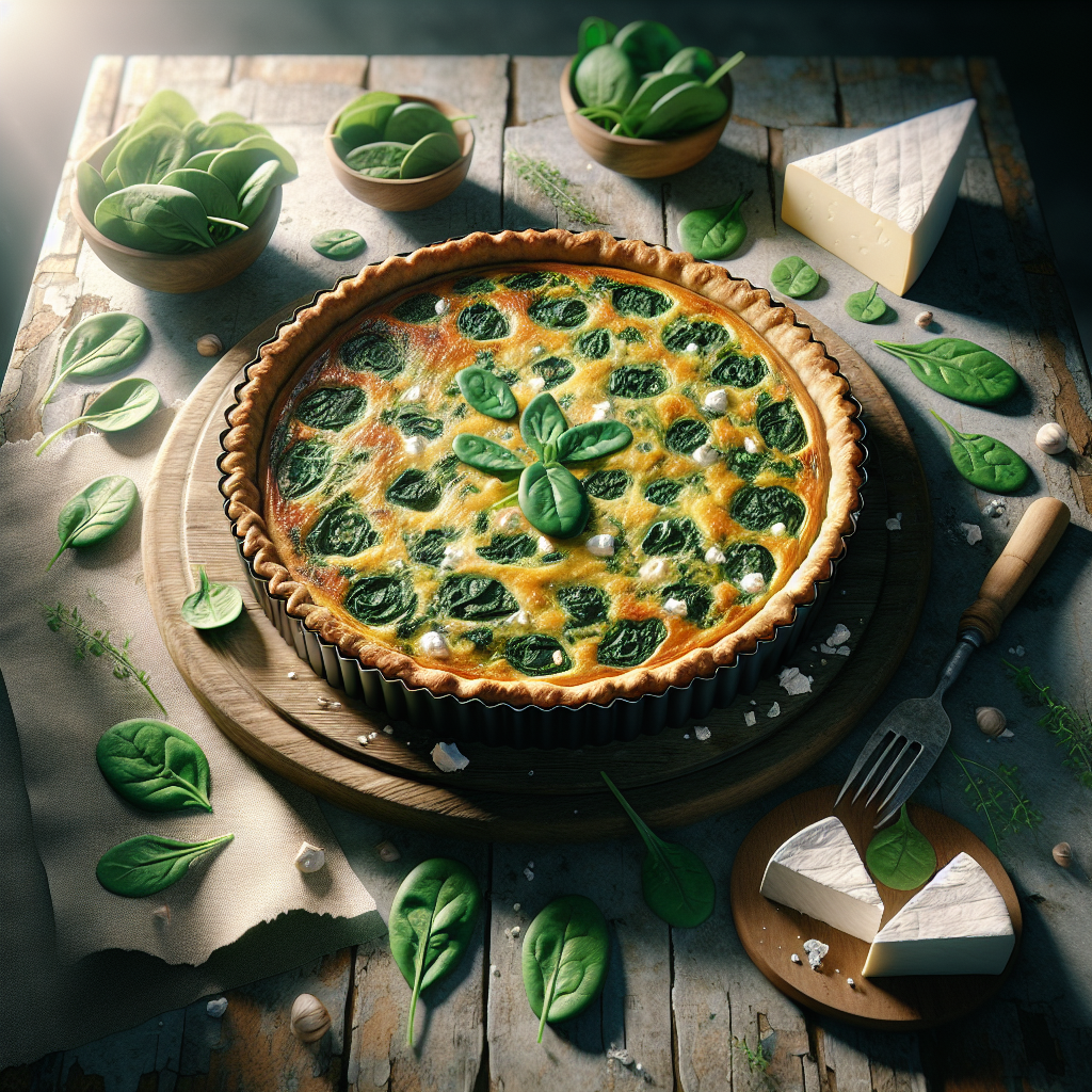 Image de Quiche aux épinards et fromage de chèvre