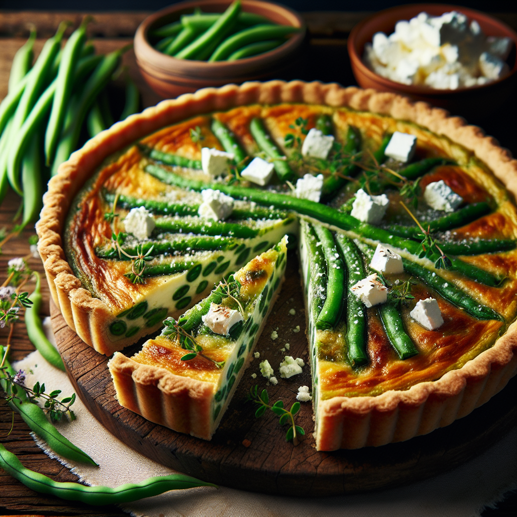 Image de Quiche aux haricots verts et fromage de chèvre