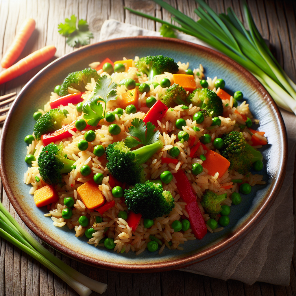 Image de Riz sauté au mélange de légumes