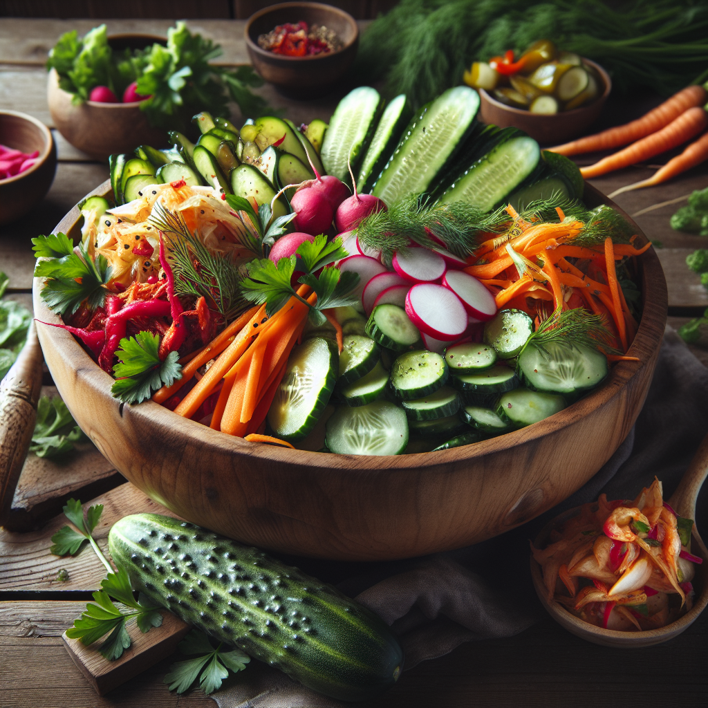 Image de Salade croquante aux légumes lacto-fermentés