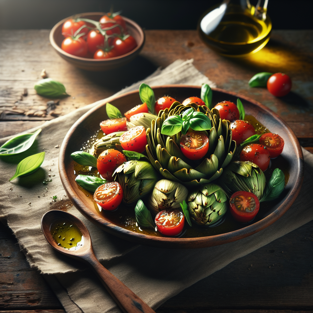 Image de Salade d'artichauts et tomates