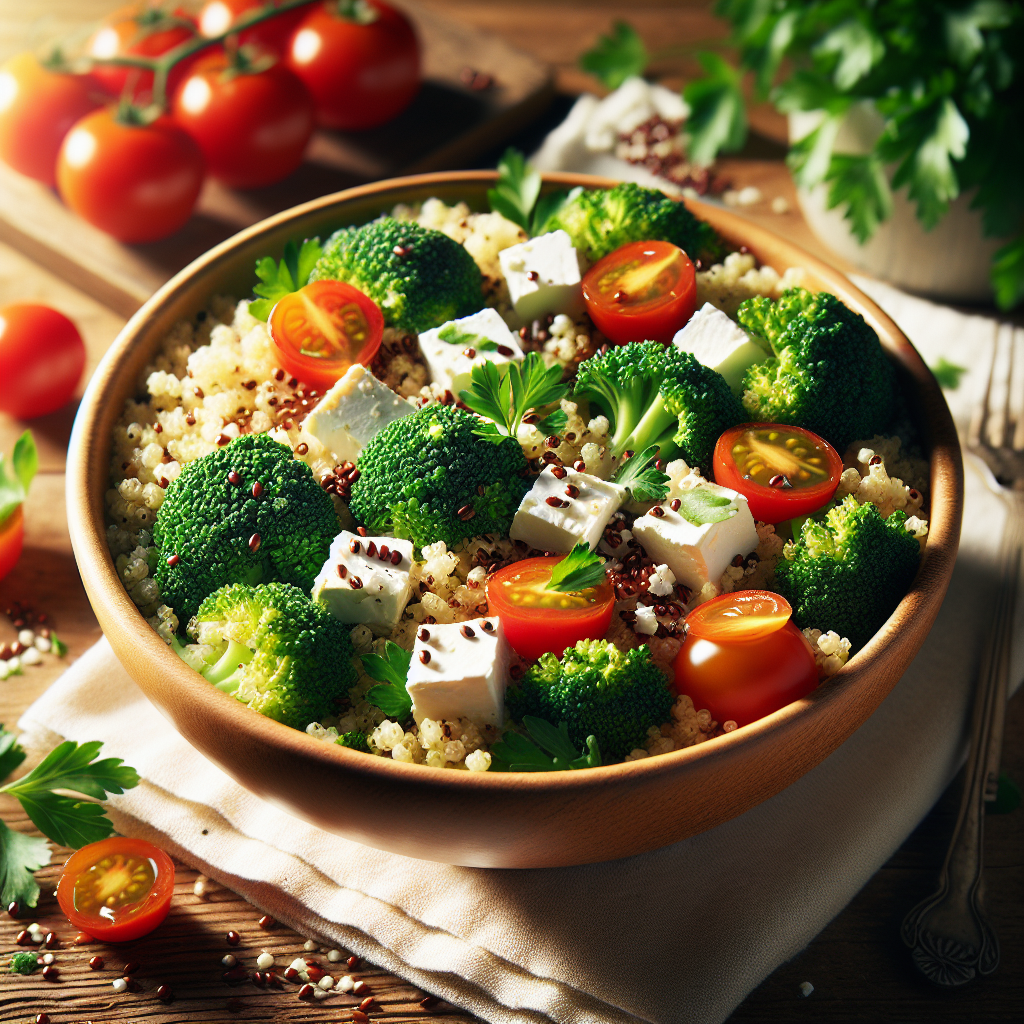 Image de Salade de brocolis et quinoa à la feta