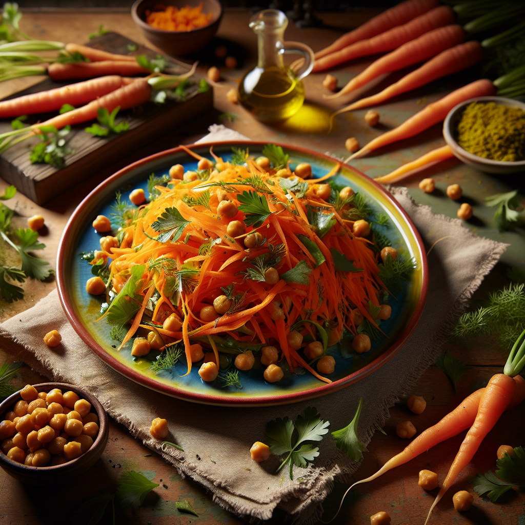 Image de Salade de carottes bio et pois chiches