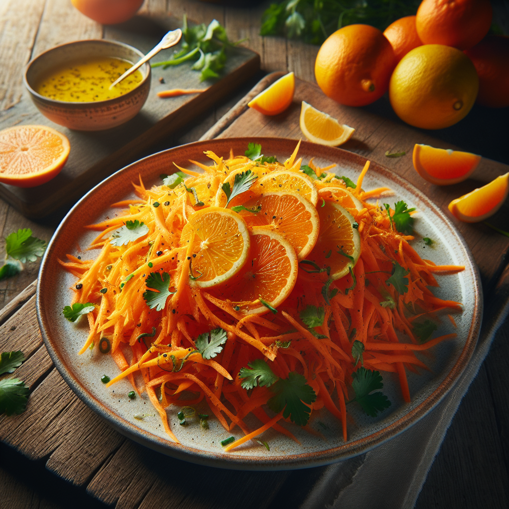 Image de Salade de carottes râpées à la vinaigrette d'agrumes