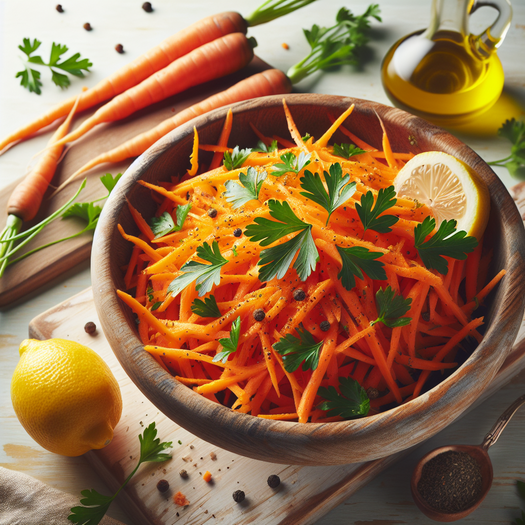 Image de Salade de carottes râpées à la vinaigrette de citron