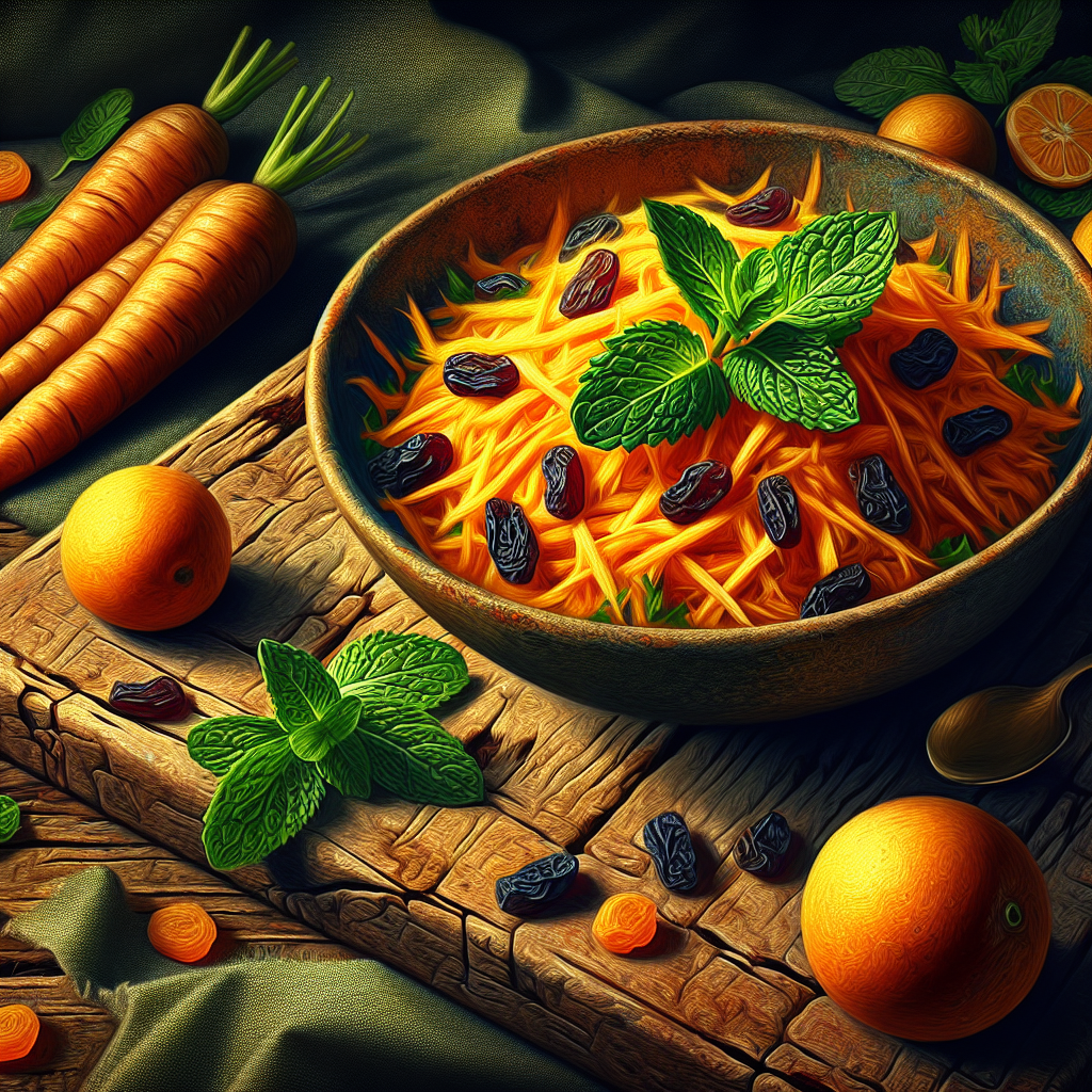 Image de Salade de carottes râpées à l'orange et aux raisins secs