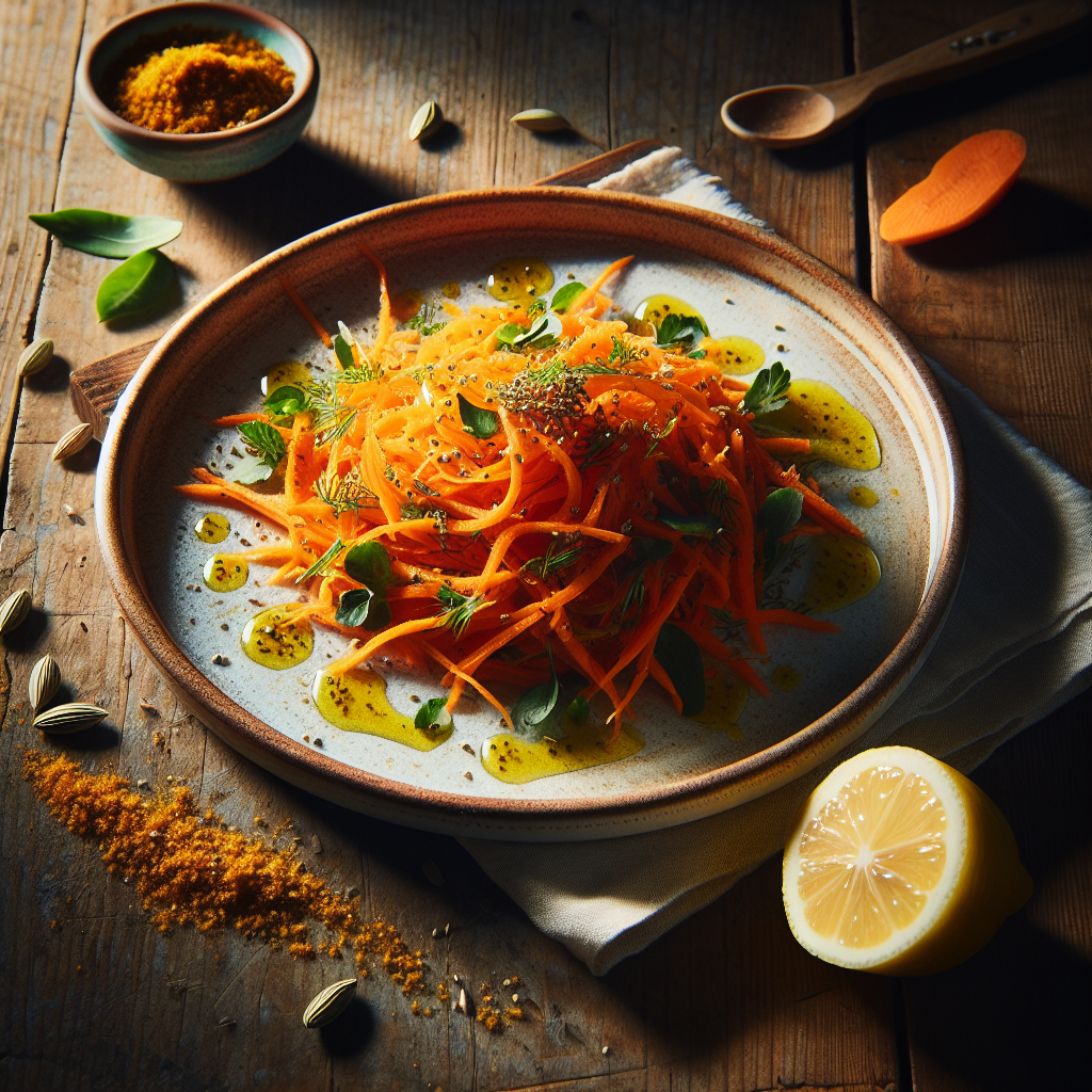 Image de Salade de carottes râpées au citron et cumin