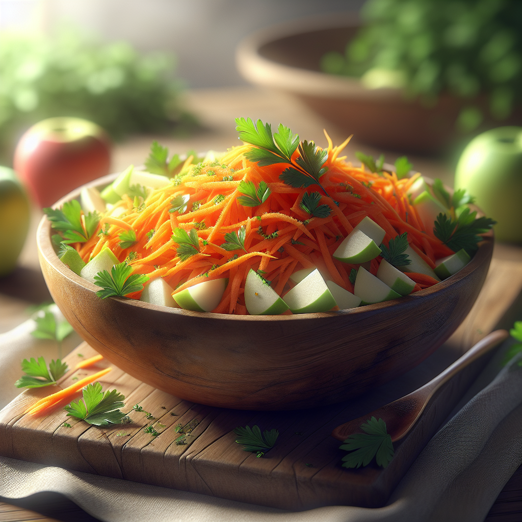 Image de Salade de carottes râpées et pommes