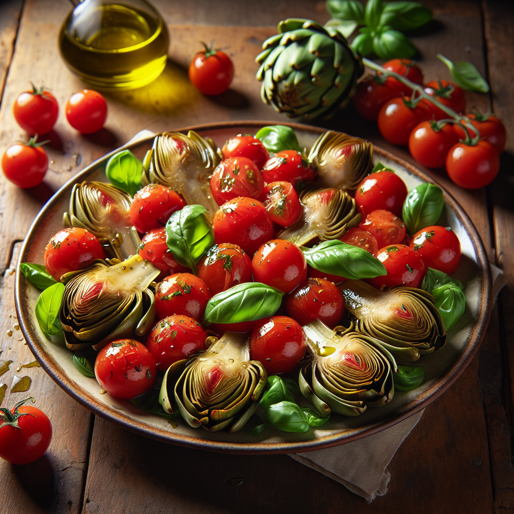 Image de Salade de coeurs d'artichauts et tomates cerises