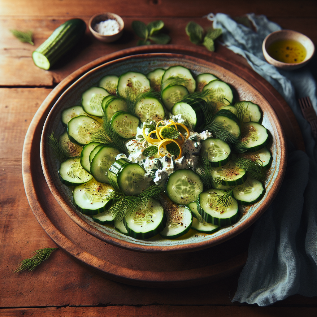 Image de Salade de concombre à la ricotta