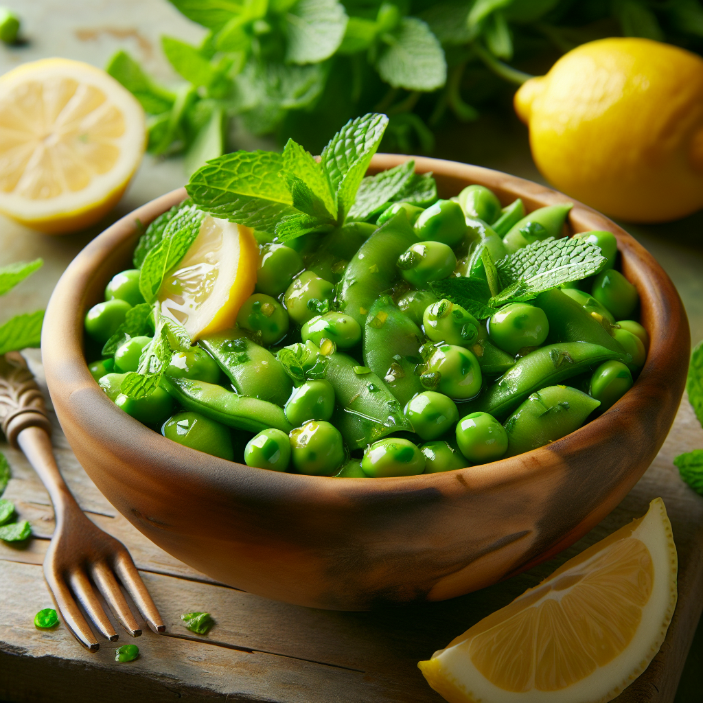 Image de Salade de fèves au citron et à la menthe