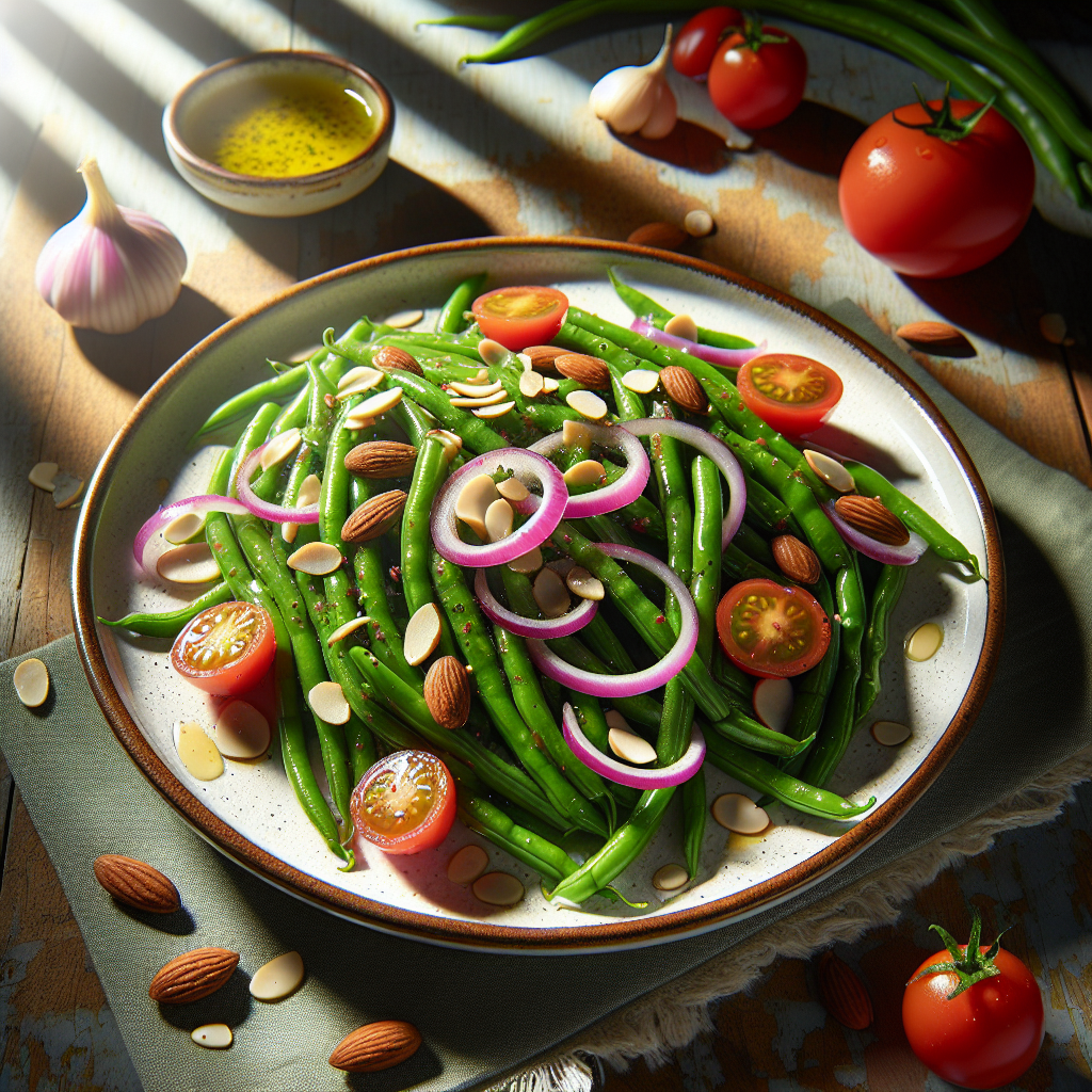 Image de Salade de haricots verts à la vinaigrette dijonnaise