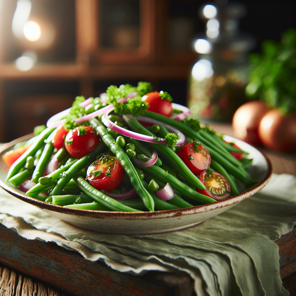 Image de Salade de haricots verts à la vinaigrette