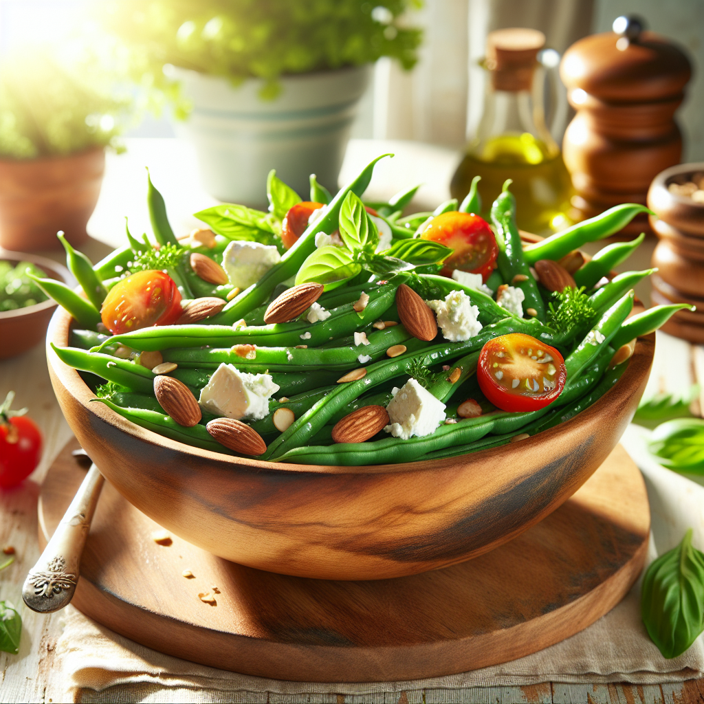 Image de Salade de haricots verts au fromage de chèvre