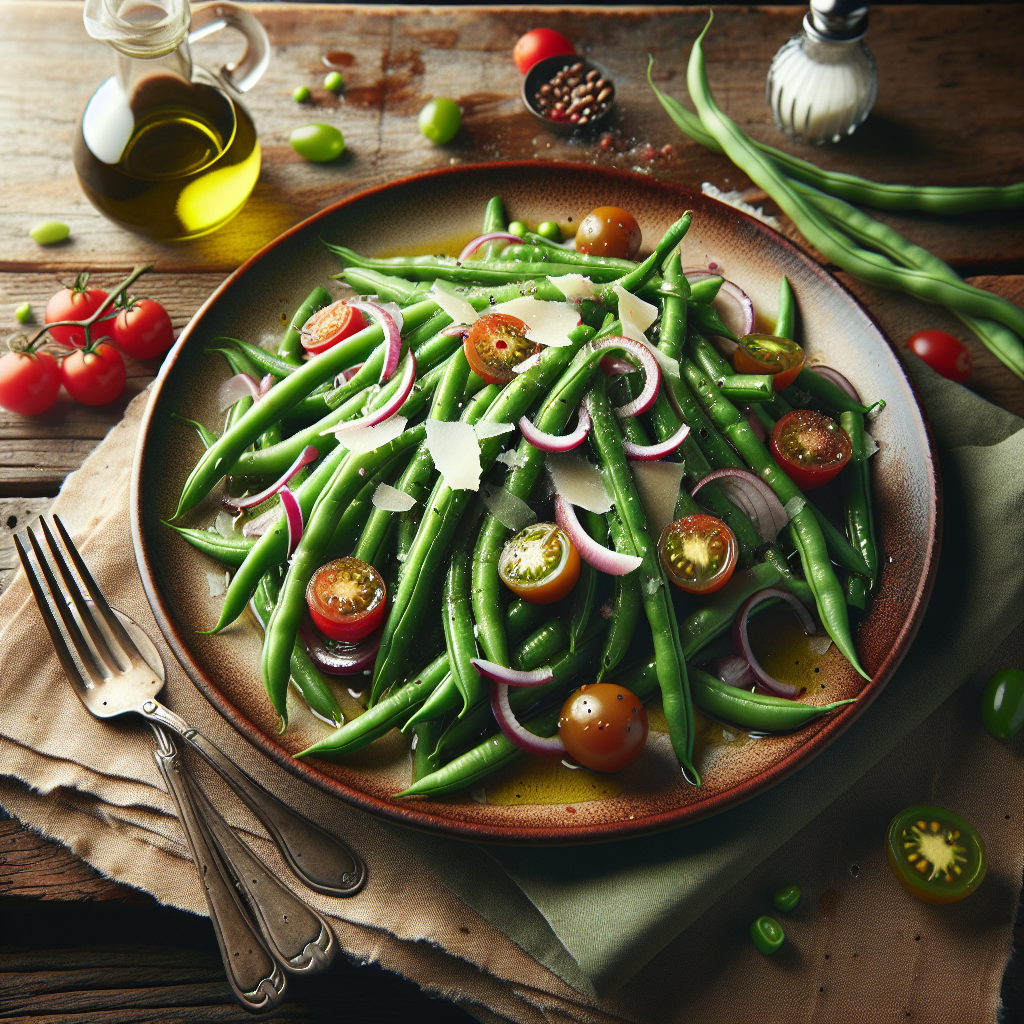 Image de Salade de haricots verts au parmesan