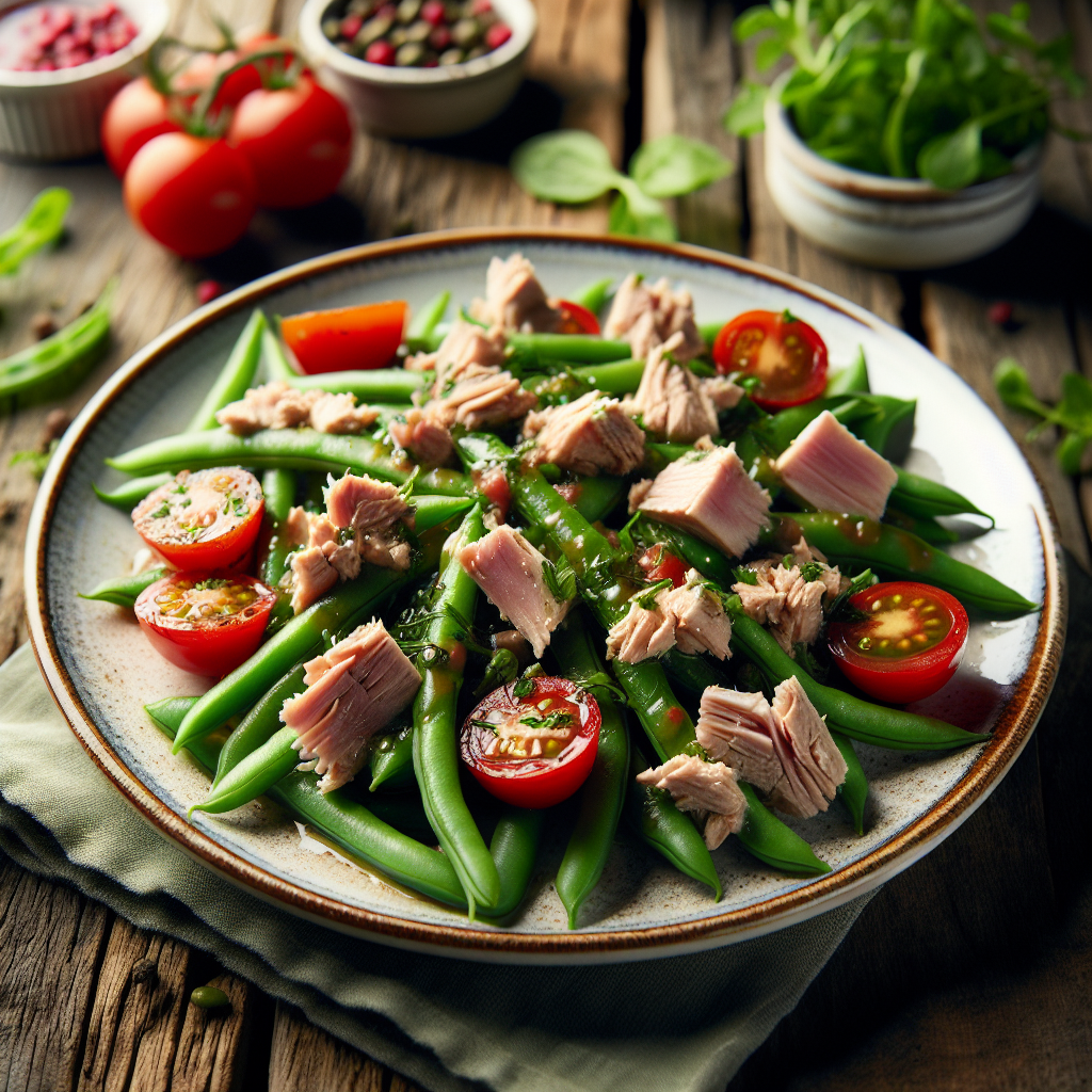 Image de Salade de haricots verts au thon