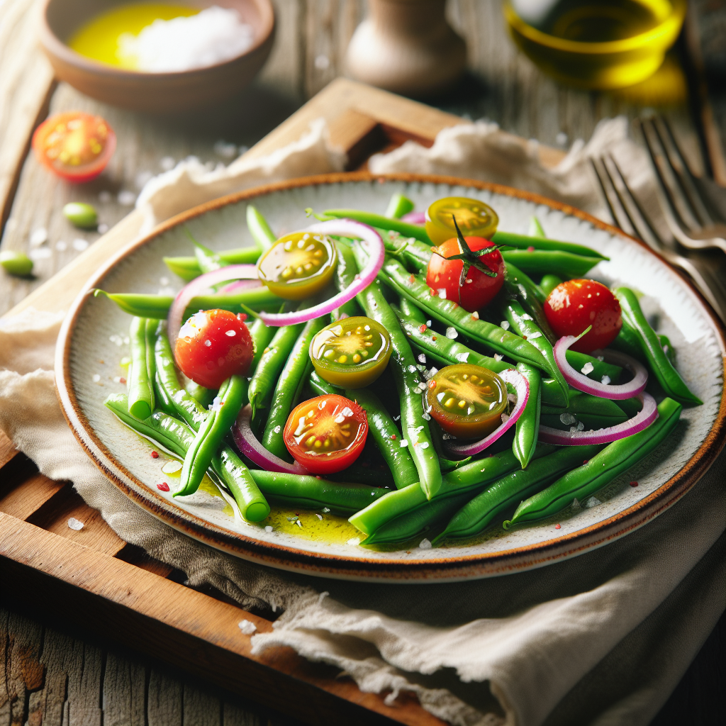 Image de Salade de haricots verts aux tomates cerises