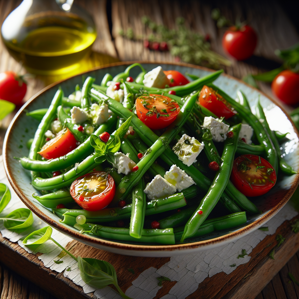 Image de Salade de haricots verts et feta