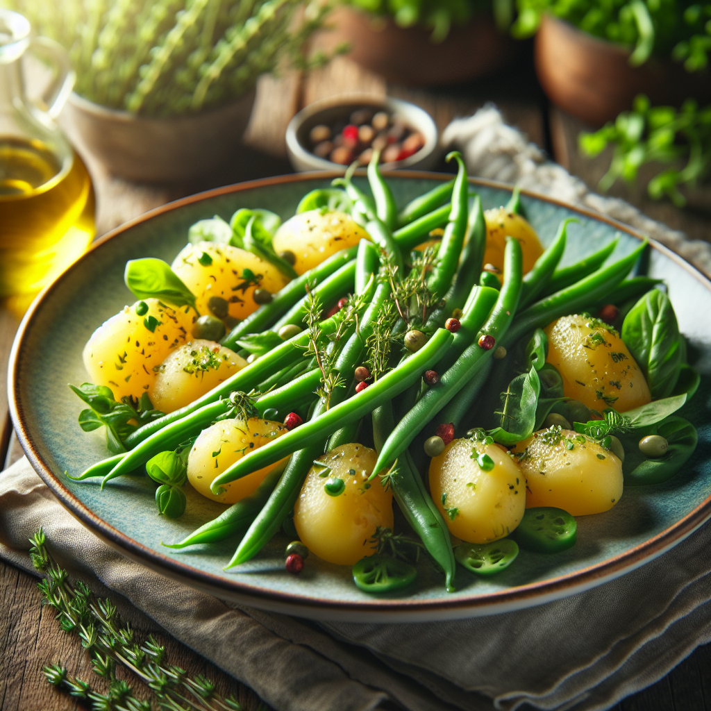 Image de Salade de haricots verts et pommes de terre