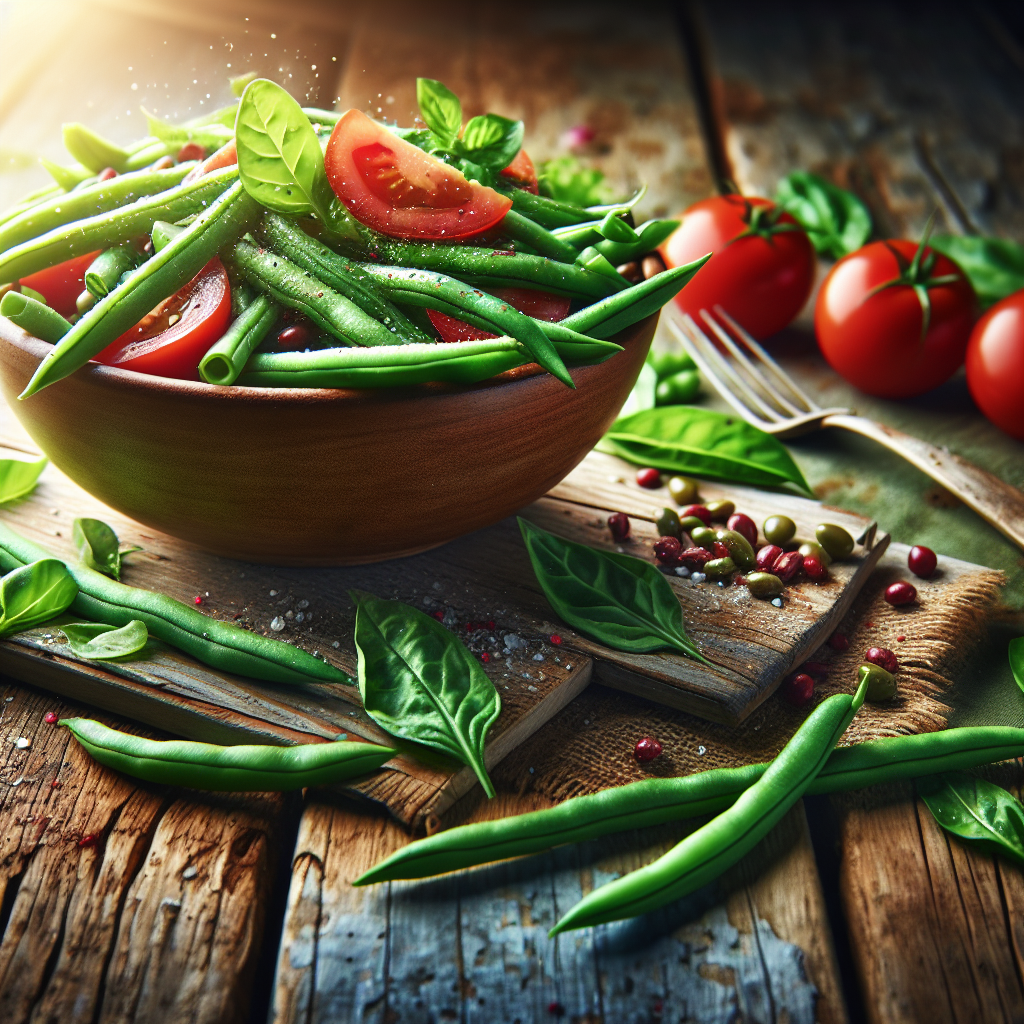 Image de Salade de haricots verts et tomates