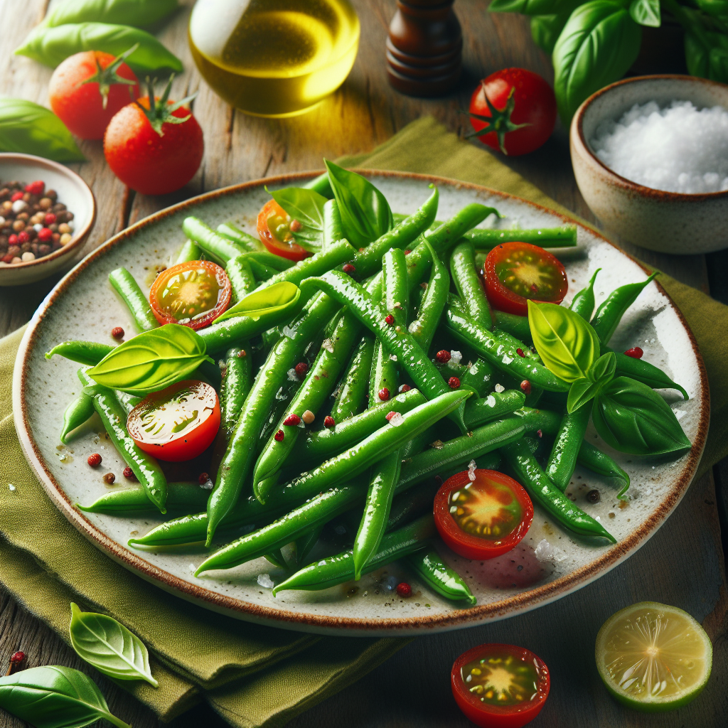 Image de Salade de haricots verts extra-fins à la vinaigrette citronnée